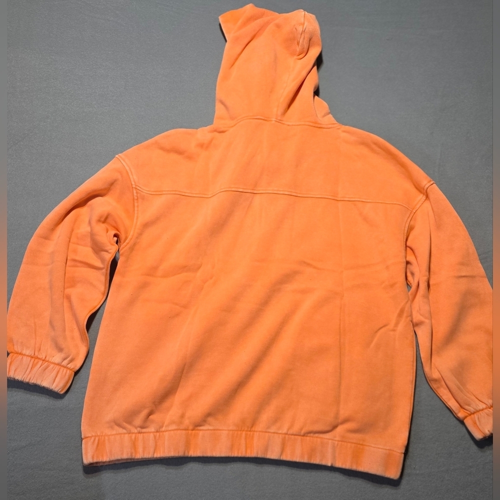 Zenana New In Bag Mineral Wash Women's Orange Hoodie PTP 22 - Size Small - Picture 3 of 4